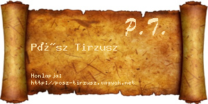 Pósz Tirzusz névjegykártya